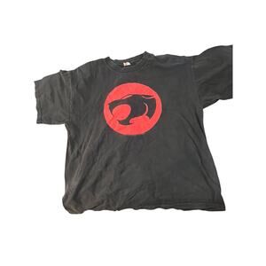 Vintage 90s/00s ThunderCats Classic Logo T-Shirt - Alstyle Tag - Faded Black XL